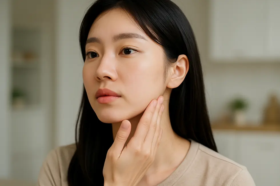 自分でできる唾液腺肥大のセルフチェック方法。