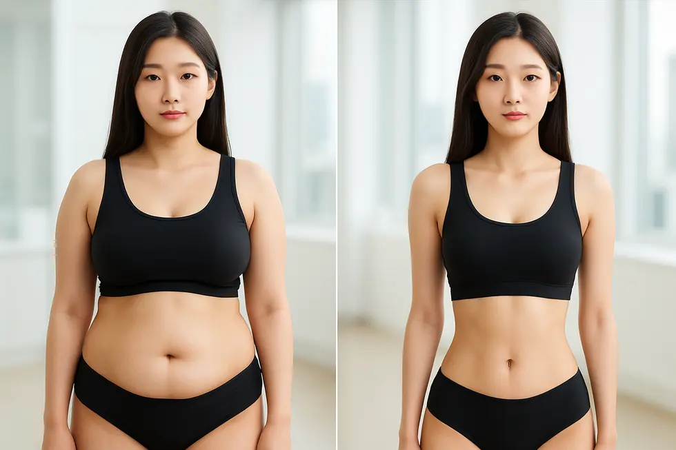 スカルプシュアー施術によるボディラインの変化