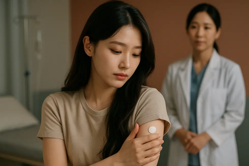 白雪注射施術時の安全対策と、医師とのカウンセリングの重要性を表すイメージ。