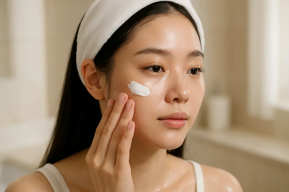 ピーリング後のデリケートな肌のために、保湿と紫外線対策が重要であることを表現しています。