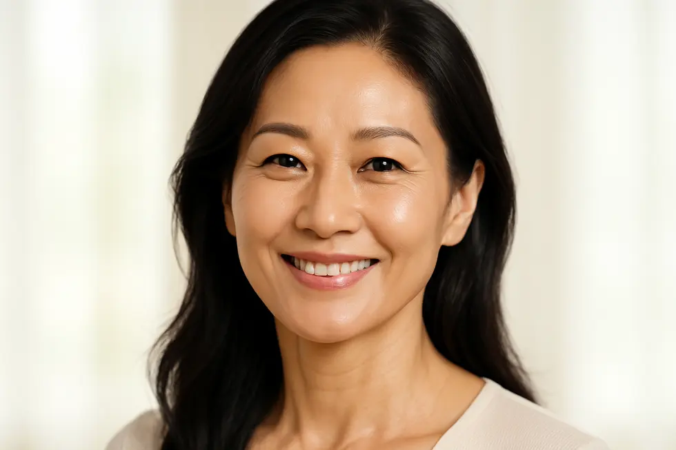 プロファウンドで若返りを実感し、自信に満ちた笑顔の女性。