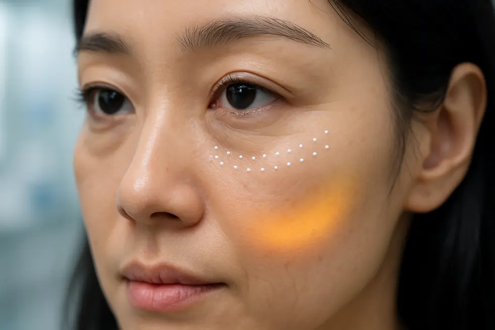 目元の悩みに合わせた美容医療の原理をイラストで解説。