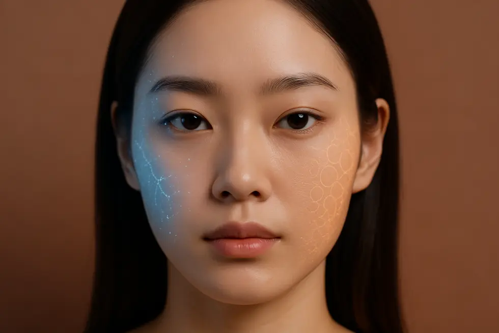 2種類のプラズマが肌の表面から深層までアプローチするプラデュオのメカニズム。