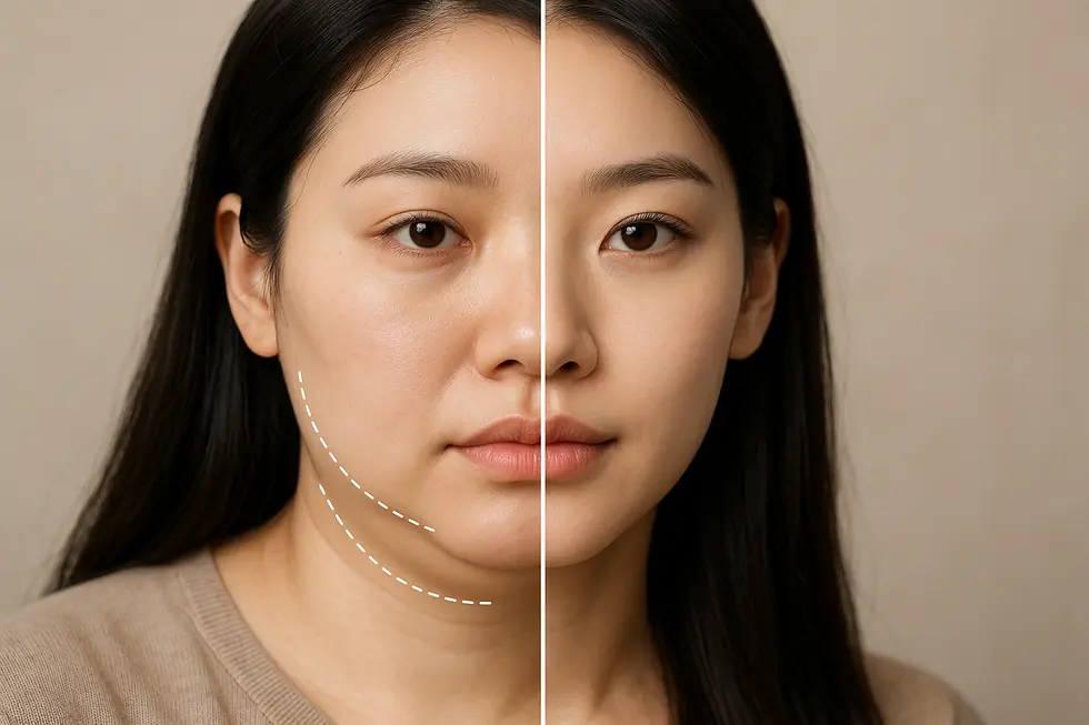 オンダリフティングでアプローチできる主要な顔の部位と期待される効果。