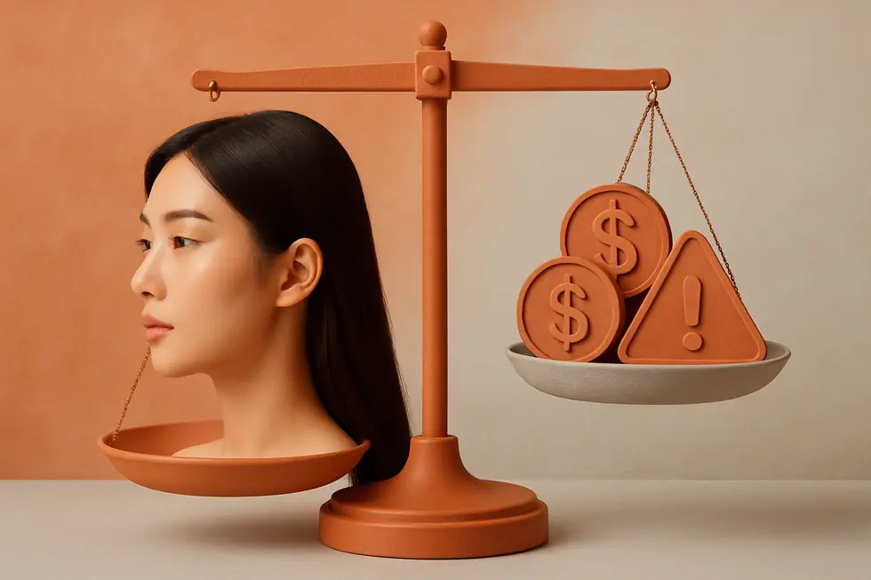 プラソニックの費用と安全性を考慮するイメージ。