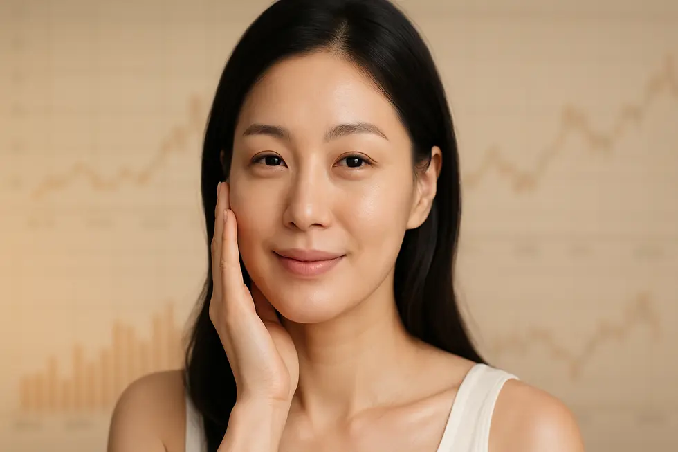 コラウム施術で得られる自然なハリと、費用感のイメージ。