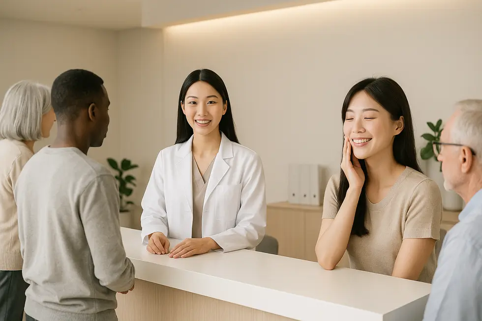 Aileenレーザー治療の費用やプランについて、クリニックで相談する様子をイメージ。