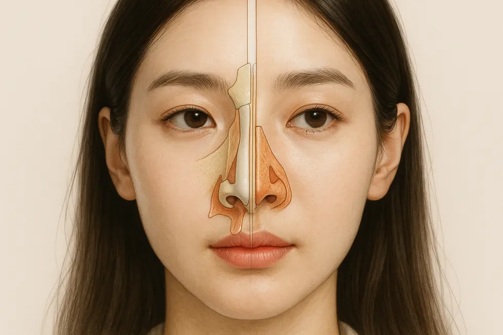 再隆鼻術の施術原理：初回手術後の問題を修正し、自然な鼻を再建するプロセス。