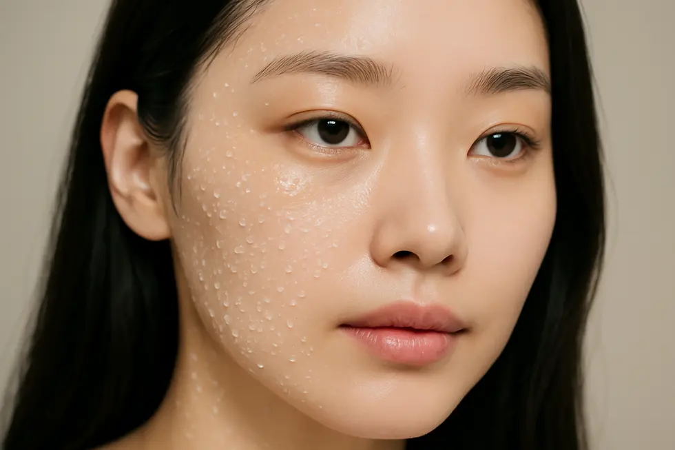 新世代ケミカルピーリングの作用で、古くなった角質が優しく除去され、肌のターンオーバーが促進されるイメージ。