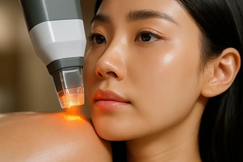 ヴィーナスビバのナノフラクショナルRF技術が肌の奥深くへアプローチする様子