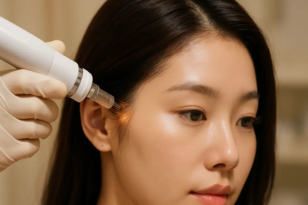 頭皮注射の原理とメカニズム:毛根に直接有効成分を届けることで、薄毛・抜け毛にアプローチします。