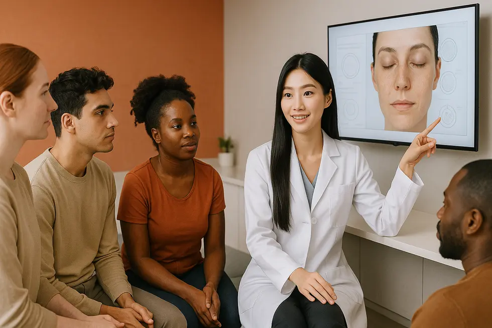 専門医とのカウンセリングで、自身の肌タイプに合った施術を見つける。