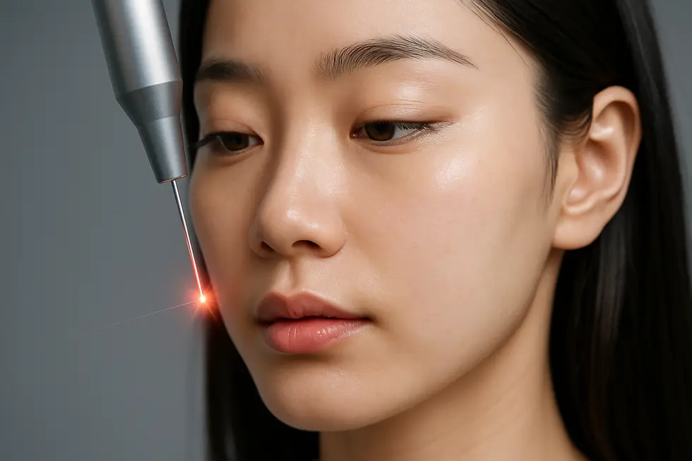 アキュカーブは、1450nmの波長で皮脂腺に直接アプローチし、ニキビの根本原因を治療します。