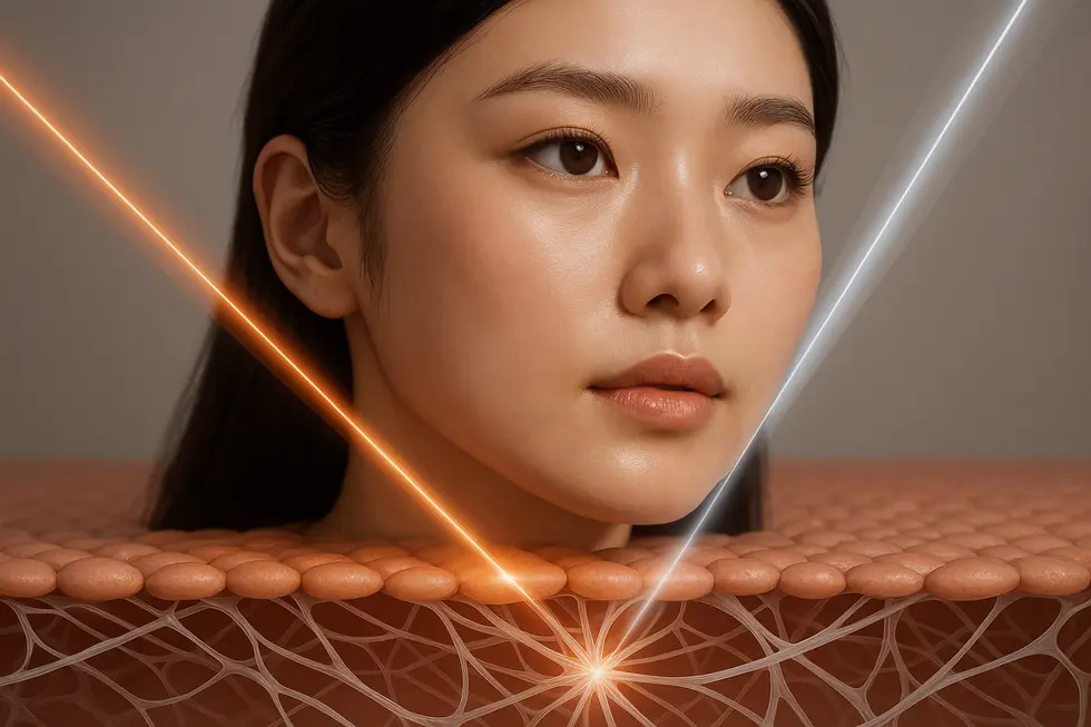 肌の深層に働きかけるディオレデュアルのデュアルテクノロジー。