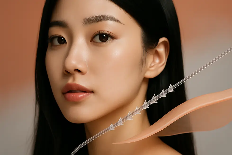 コグ付きPDO糸が皮膚を引き上げるNコアリフティングのメカニズム。