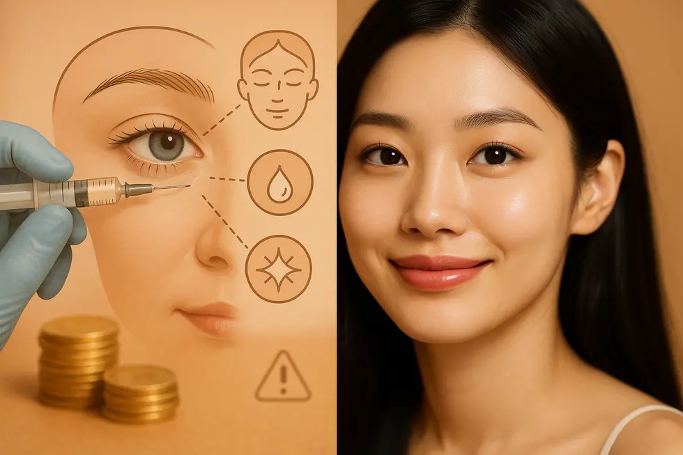 目元注射で期待できる効果、費用、そして安全に施術を受けるための注意点。