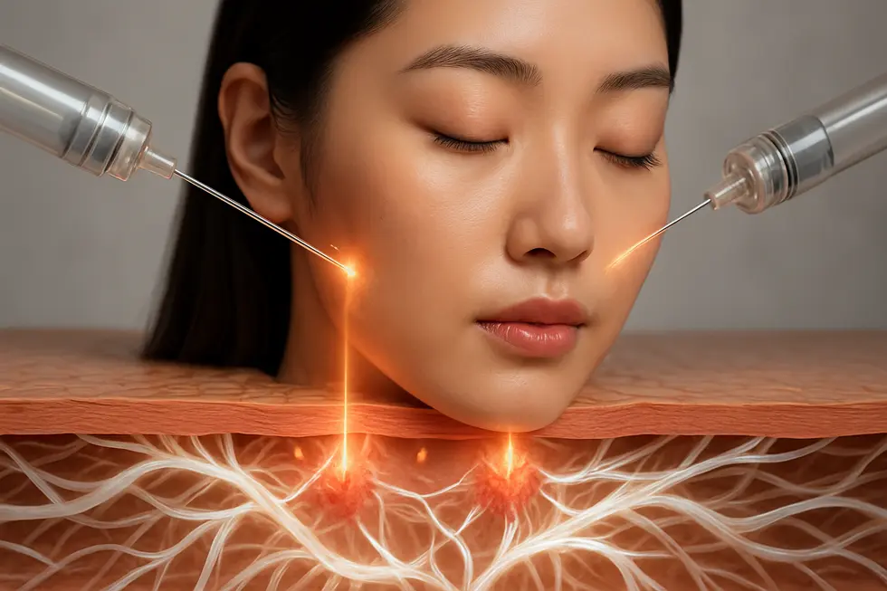 高圧ジェット噴射と有効成分が織りなす、肌の根本再生メカニズム。