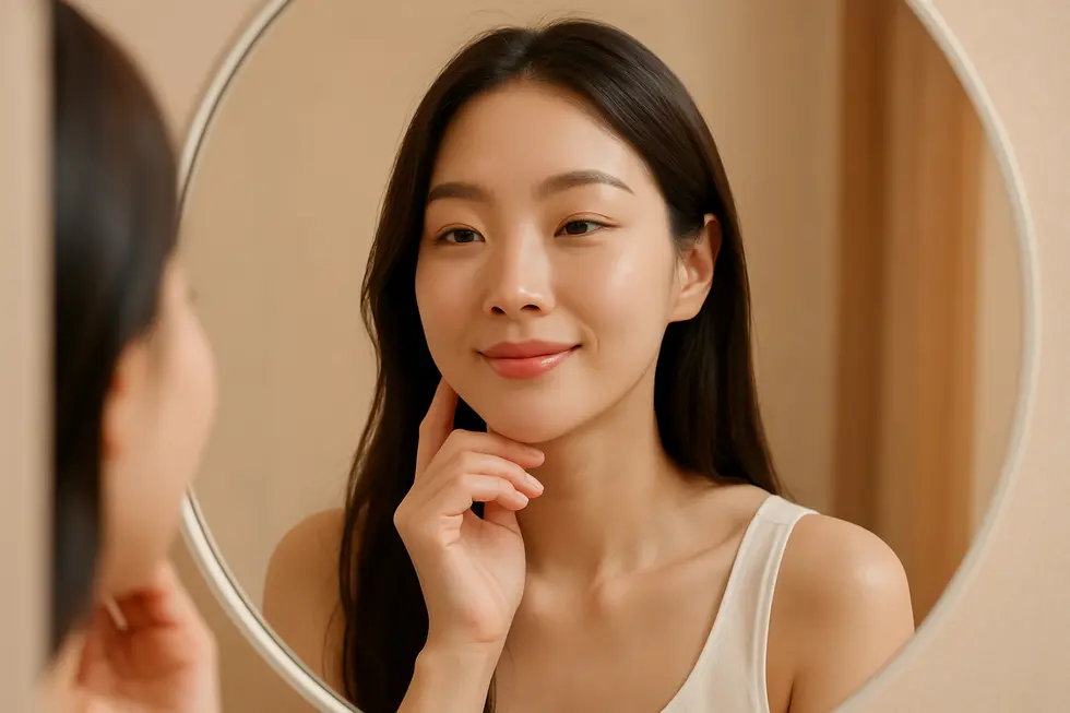 顎フィラー施術後の優しいケアで、美しいフェイスラインを長くキープ。