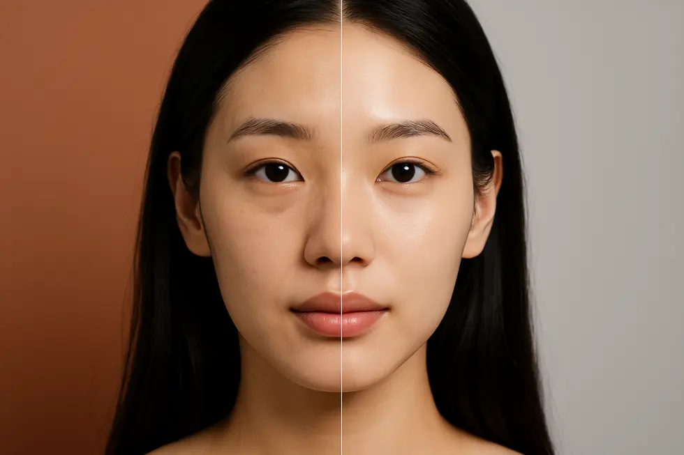 ベラコリン施術による、自然なハリと弾力、ボリューム感の回復イメージ。