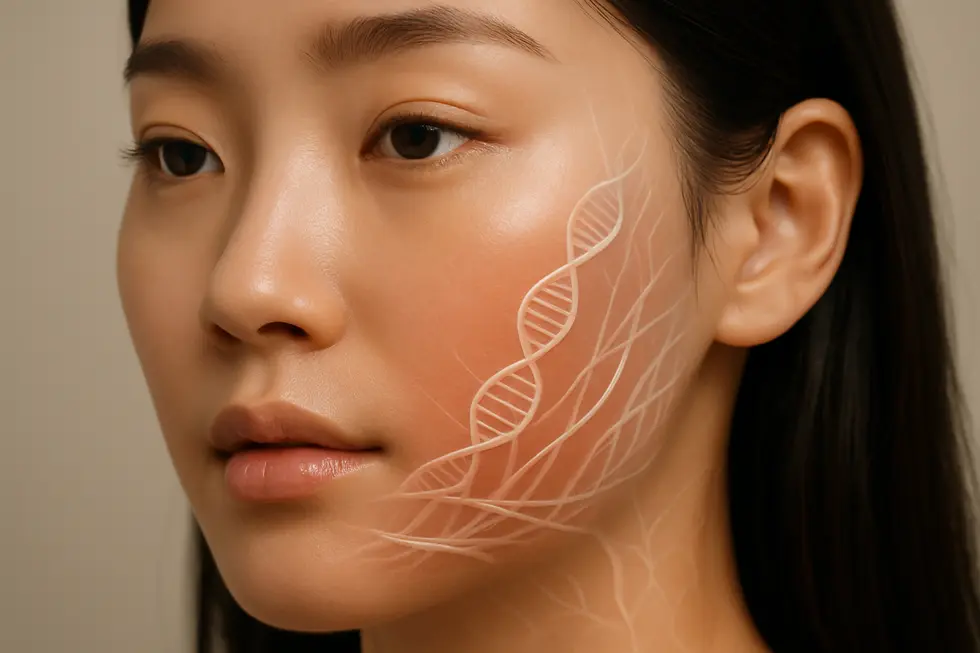 バイリズンの主成分PNが肌の深部でコラーゲン生成を促進し、肌の自己再生能力を高めるイメージ。