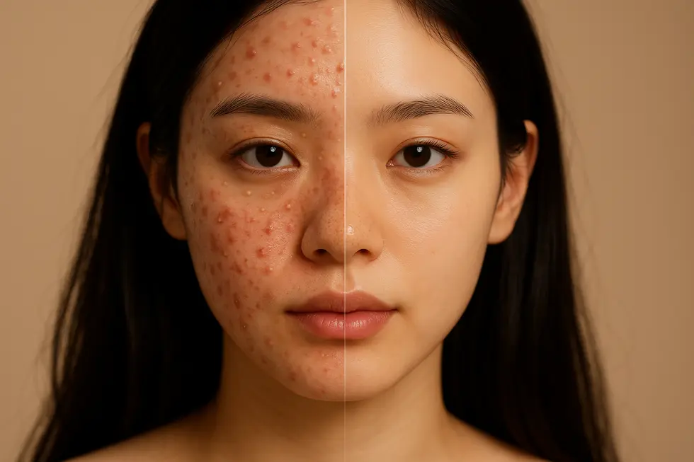 アグネスによる肌トラブル改善のイメージ。