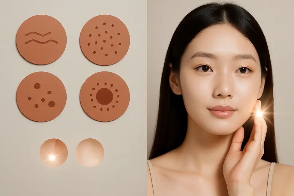 プラピールで改善が期待できる多様な肌悩みと、その変化を表現。