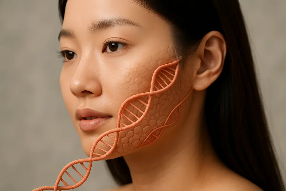 サーモン由来のポリヌクレオチド(PN)が肌細胞の再生を促すリジェスキンのメカニズム。