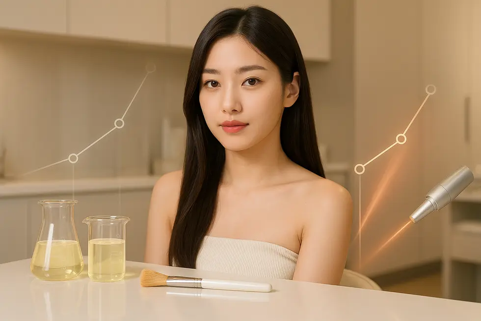 様々な種類のピーリングとそれぞれの費用感、そして施術を受ける上での注意点を示唆するイメージ。