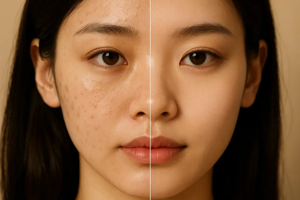 GAピーリングでニキビ跡やくすみ、毛穴の悩みが改善され、肌のトーンアップと滑らかさを実感！