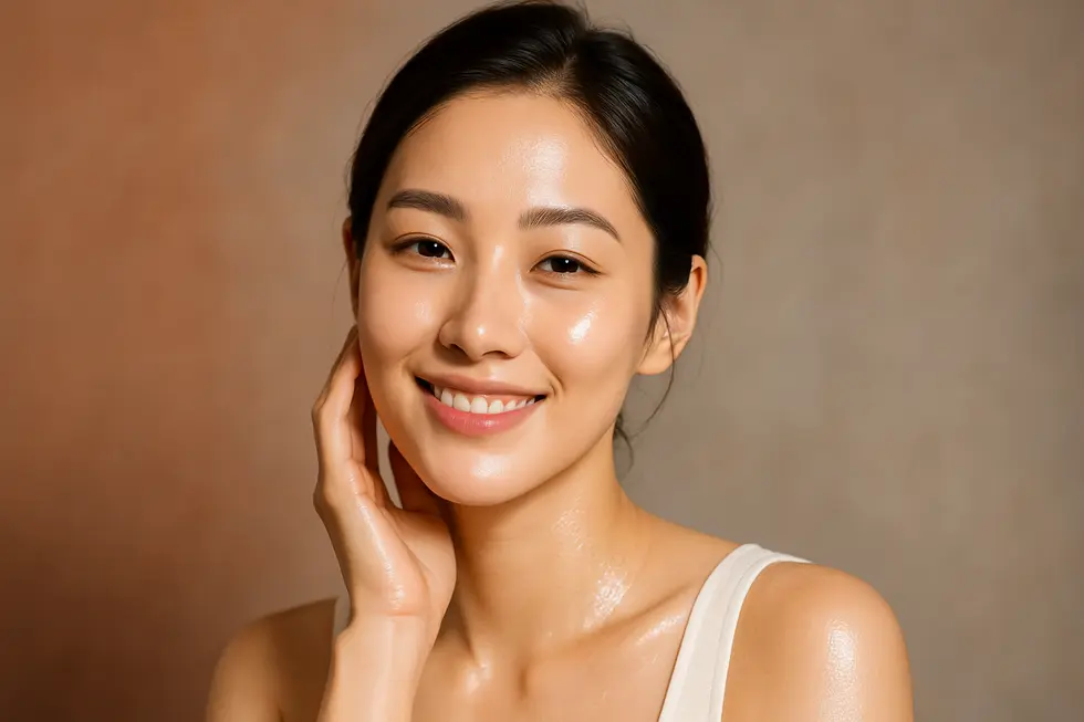 シンデレラ注射がもたらす美肌と全身の健康効果を視覚的に表現。