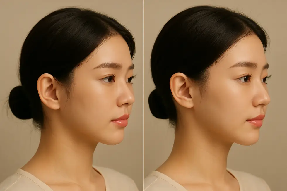 耳介形成術による自然でバランスの取れた耳の形の変化。