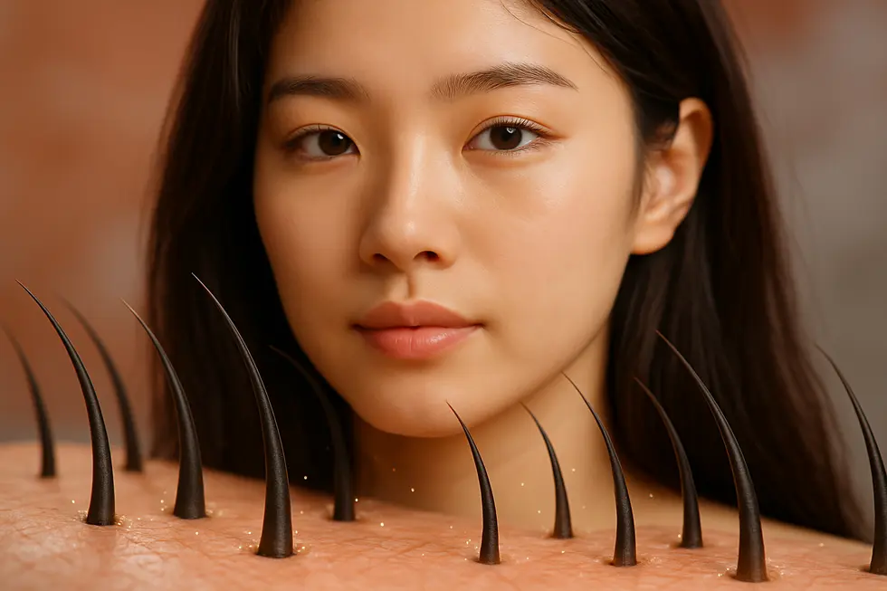 GPC施術の核心：成長因子とペプチドが毛髪の成長サイクルを活性化し、頭皮環境を根本から改善します。