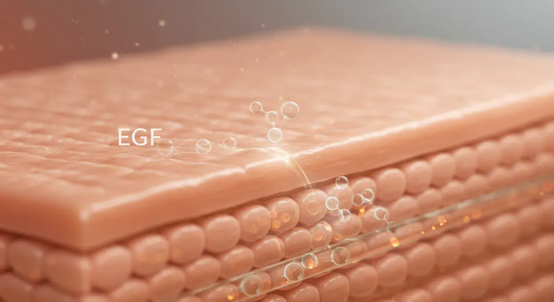EGF는 피부 세포 재생을 돕는 핵심 단백질입니다.
