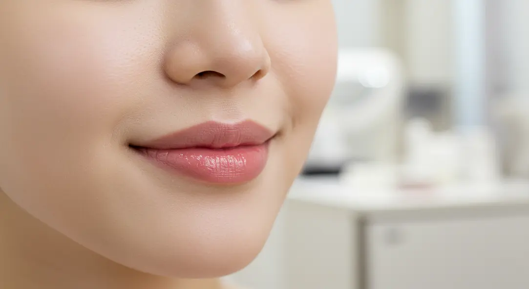 입꼬리 필러 시술로 완성된 자연스럽고 아름다운 스마일 라인.