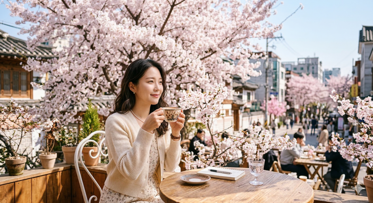 벚꽃 뷰 카페