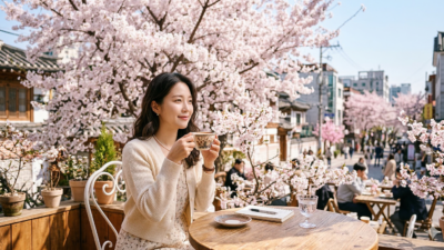 벚꽃 뷰 카페