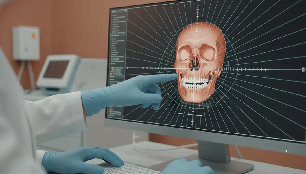 안면 신경선을 피해 밀리미터 단위로 뼈의 이동을 계획하는 3D 시뮬레이션 과정