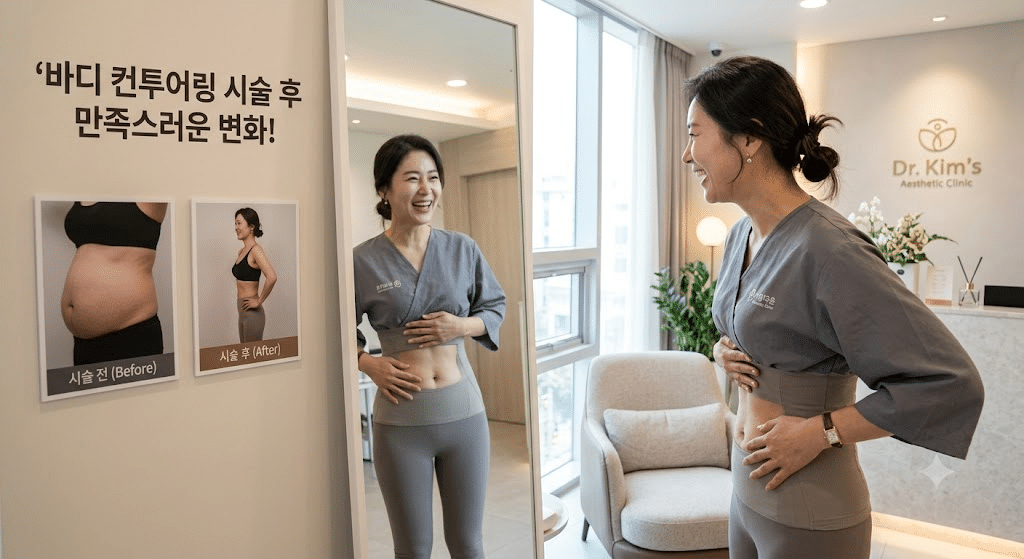바디 컨투어링은 체중 감량 후 안 빠지는 군살과 처진 탄력을 매끈한 실루엣으로 완벽하게 변화