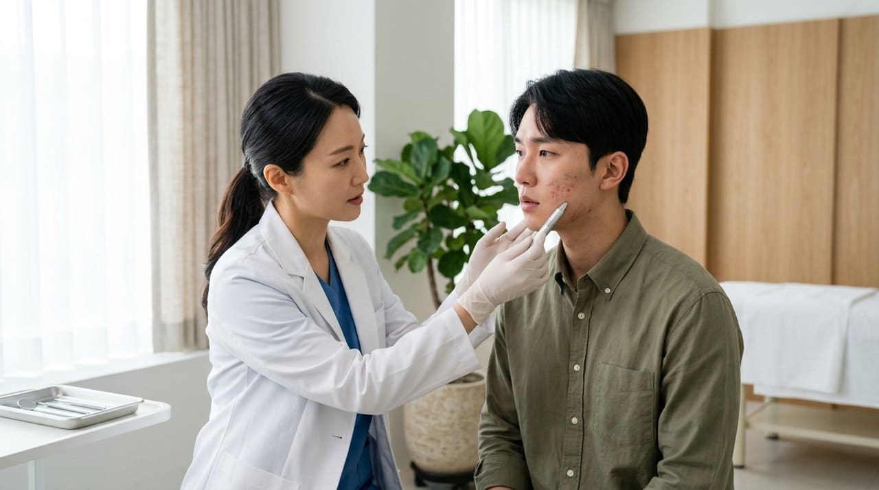 활동성 여드름 피부과 전문의 정밀 1:1 상담 및 진단