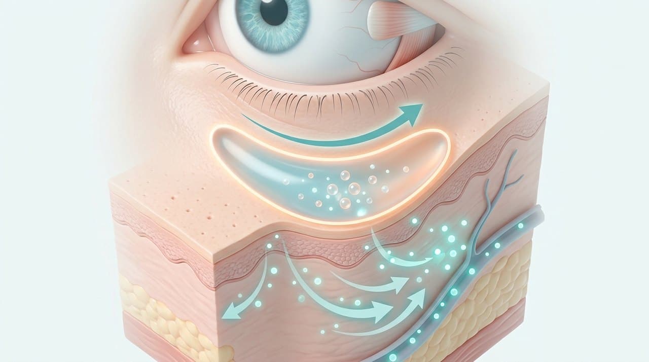 애교 필러 시술 침투 깊이 및 임상 효과 비교 인포그래픽 차트