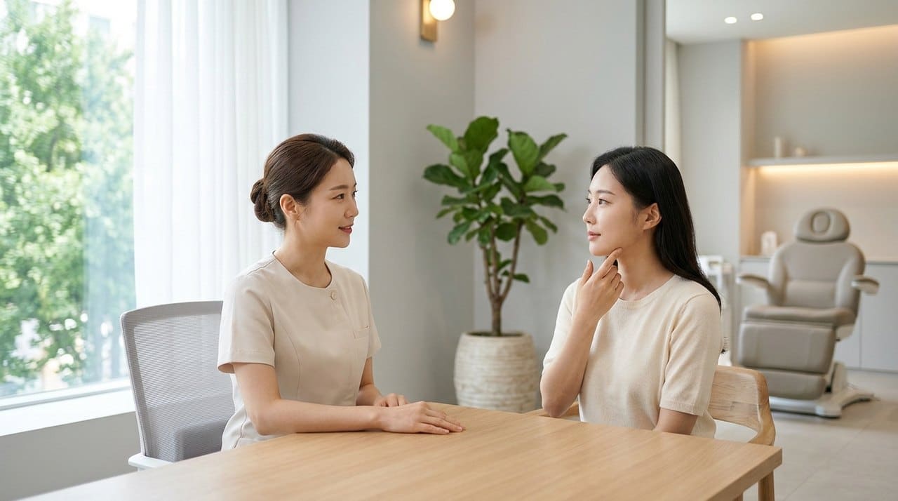 턱끝 필러 회복 기간 피부과 전문의 정밀 1:1 상담 및 진단