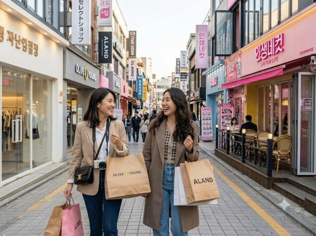 홍대 쇼핑 코스 완전 공략! 쇼핑·카페·피부관리 하루 루트