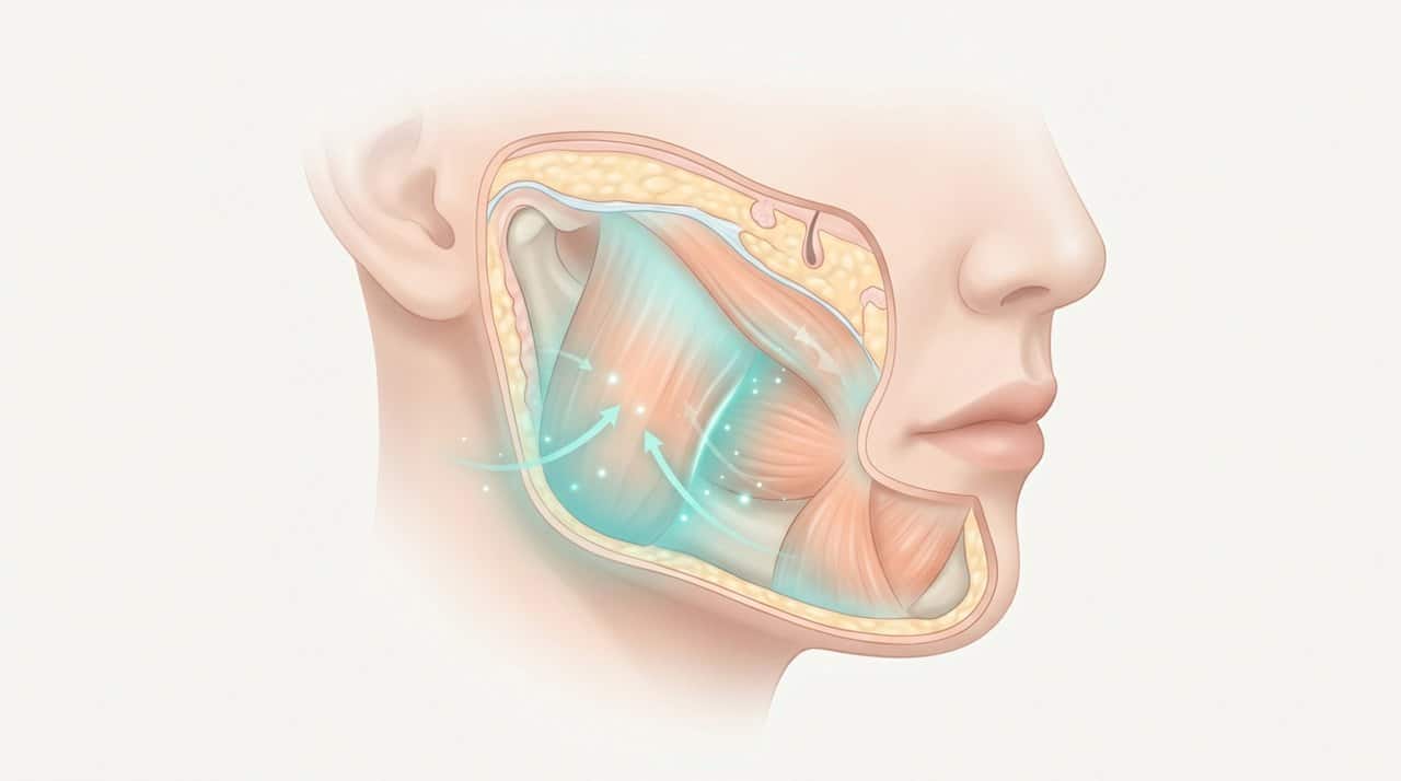 사각턱 보톡스 효과 발현과 재시술 주기 정리 3 사각턱 보톡스 시술 침투 깊이 및 임상 효과 비교 인포그래픽 차트