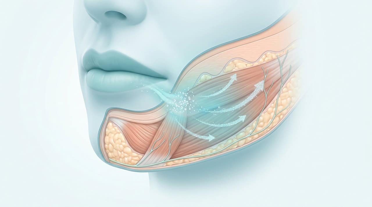 입꼬리 보톡스 회복 기간 시술 침투 깊이 및 임상 효과 비교 인포그래픽 차트