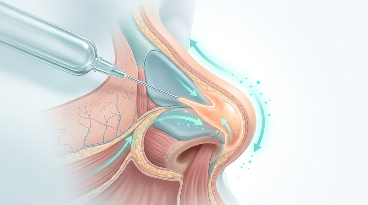 코끝 필러 적합 대상 완벽 가이드 3 코끝 필러 적합 대상 시술 침투 깊이 및 임상 효과 비교 인포그래픽 차트