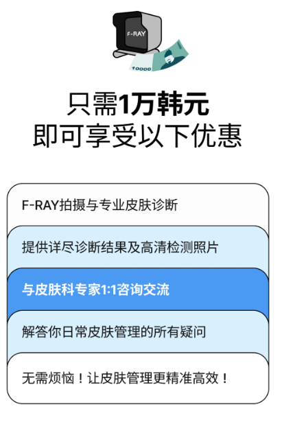 1万韩元就能做的皮肤精细检测!韩国最新皮肤诊断仪F-RAY活动价不容错过! 3 F RAY活动