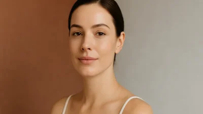 ボトックス治療の専門知識を解説する記事のカバー画像。穏やかな表情の女性の顔が特徴。