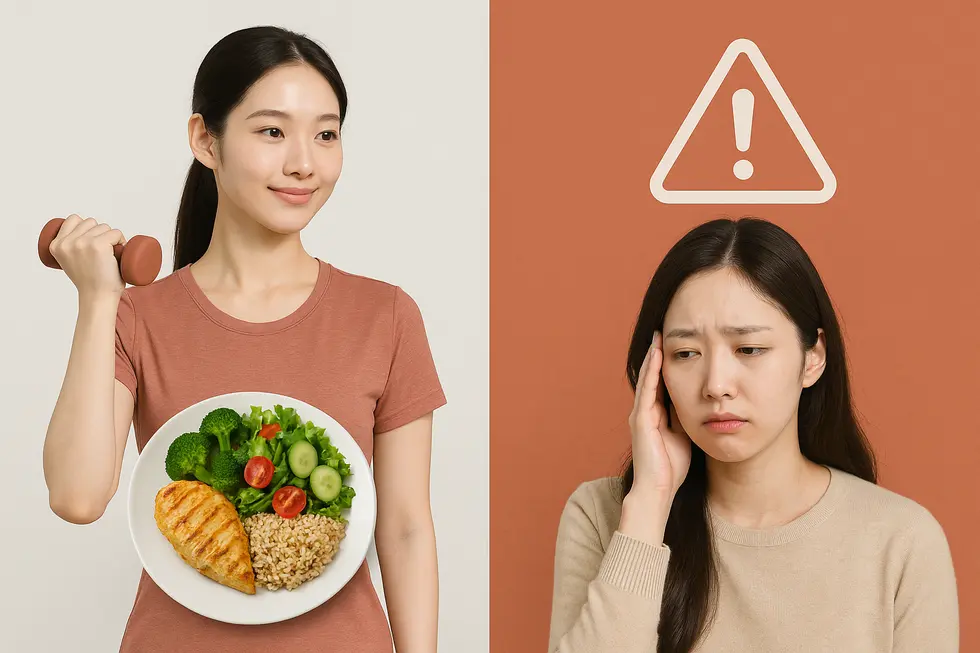 ダイエットサプリメントで期待できる効果と、注意すべき副作用の例。