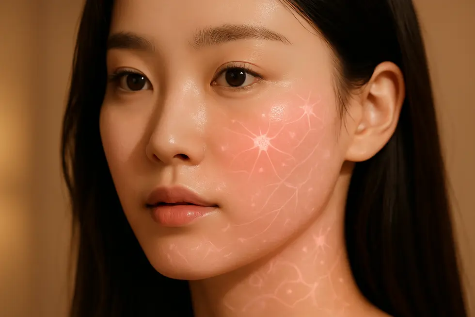 ピンクブースターの科学：肌の奥から輝きを引き出す線維芽細胞の活性化。