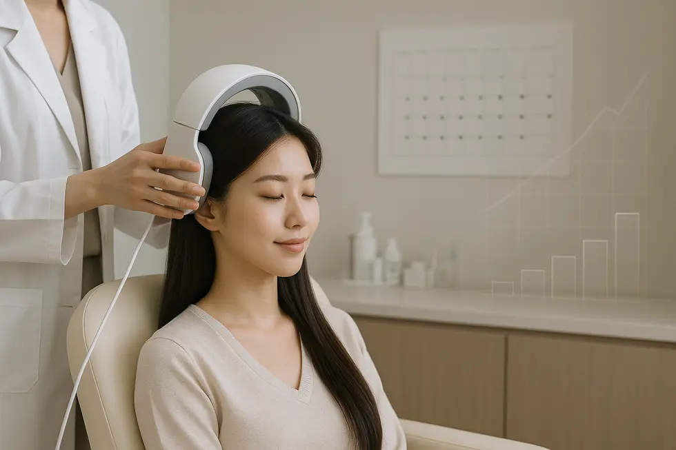 ヘアセル治療の期間と費用イメージ。